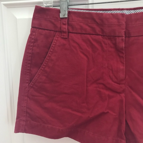 J. CREW Weathered Classic Twill Dark Red Chino SHORTS - Picture 2 of 8